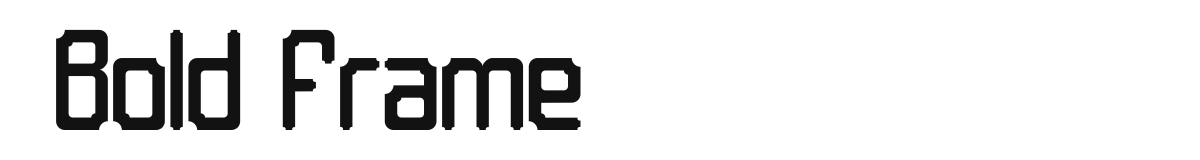 Bold Frame original font preview