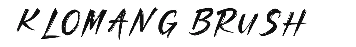 Klomang Brush font preview