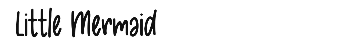 Little Mermaid original font preview