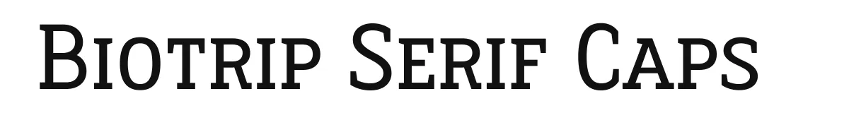 Biotrip Serif Caps font preview