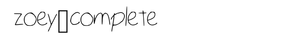 zoey_complete original font preview