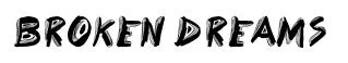 Broken Dreams original font preview