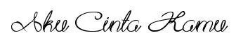 Aku Cinta Kamu original font preview