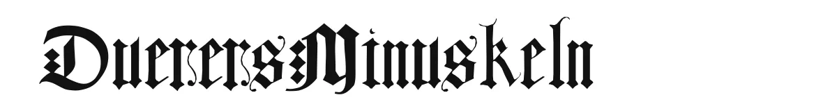 DuerersMinuskeln original font preview
