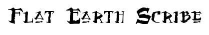 Flat Earth Scribe original font preview