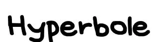 Hyperbole original font preview