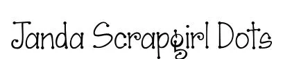 Janda Scrapgirl Dots original font preview