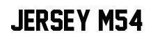 Jersey M54 original font preview
