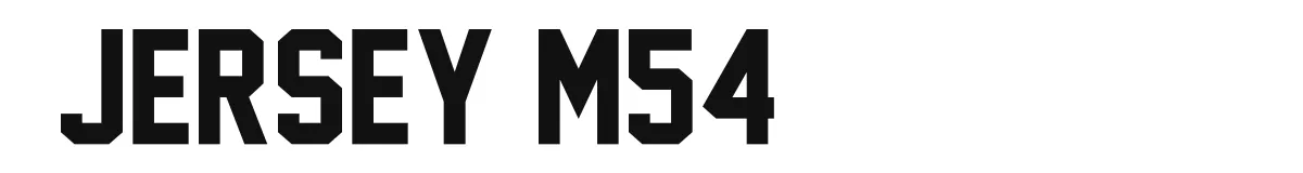 Jersey M54 font preview