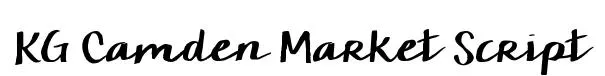KG Camden Market Script original font preview