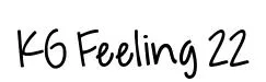 KG Feeling 22 original font preview