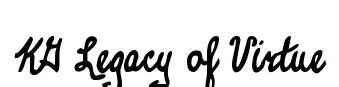 KG Legacy of Virtue original font preview