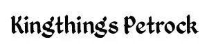 Kingthings Petrock original font preview