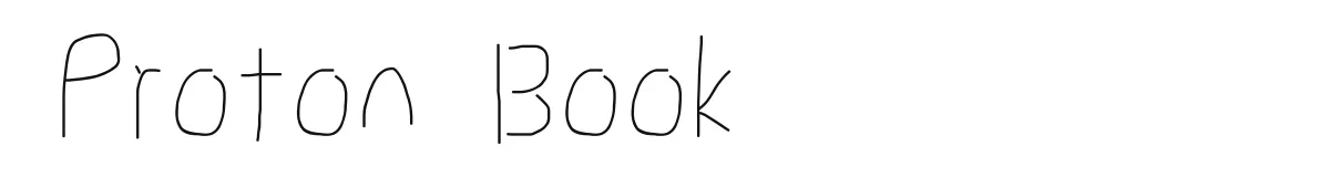 Proton Book original font preview