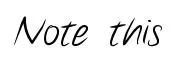 Note this original font preview