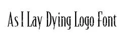 As I Lay Dying Logo Font