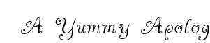 A Yummy Apology original font preview