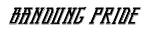Bandung Pride original font preview