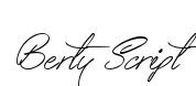 Berty Script original font preview
