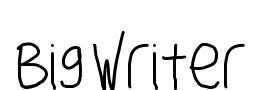 Big Writer original font preview