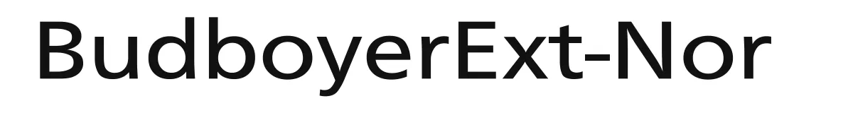 BudboyerExt-Nor original font preview