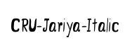 CRU-Jariya-Italic