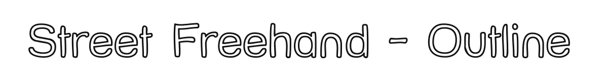 Street Freehand - Outline original font preview