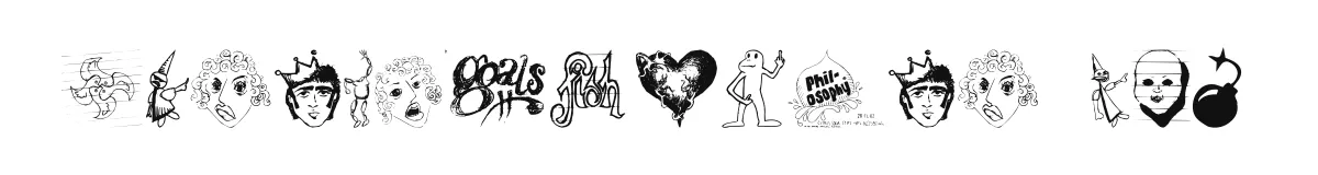 DisturbedBats Yo! original font preview