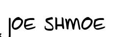 Joe Shmoe original font preview