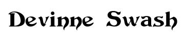 Devinne Swash original font preview