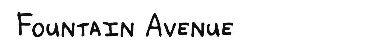 Fountain Avenue font preview