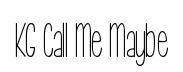 KG Call Me Maybe original font preview