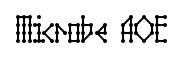 Microbe AOE original font preview