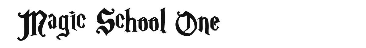 Magic School One original font preview