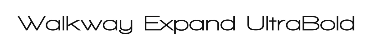 Walkway Expand UltraBold original font preview