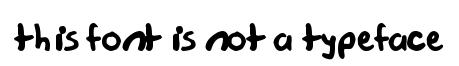 this font is not a typeface original font preview