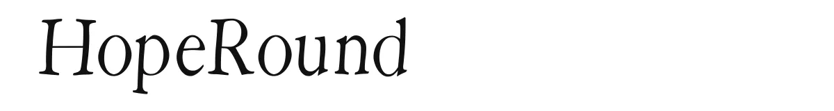 HopeRound original font preview