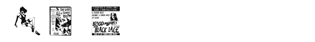 B Movie Dings font preview