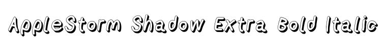 AppleStorm Shadow Extra Bold Italic