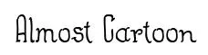 Almost Cartoon original font preview