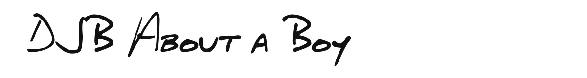 DJB About a Boy original font preview