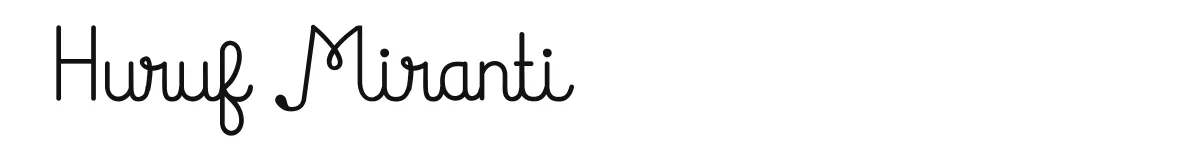 Huruf Miranti original font preview