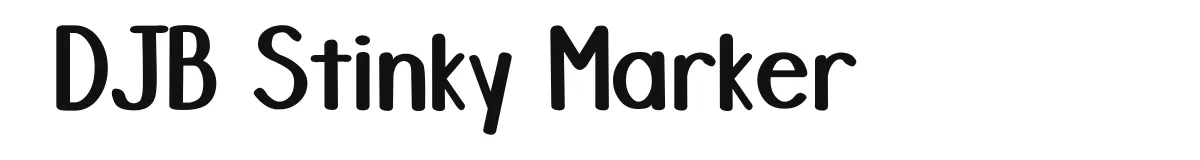 DJB Stinky Marker original font preview