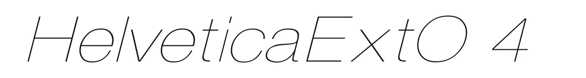 HelveticaExtO 4 font preview