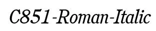 C851-Roman-Italic