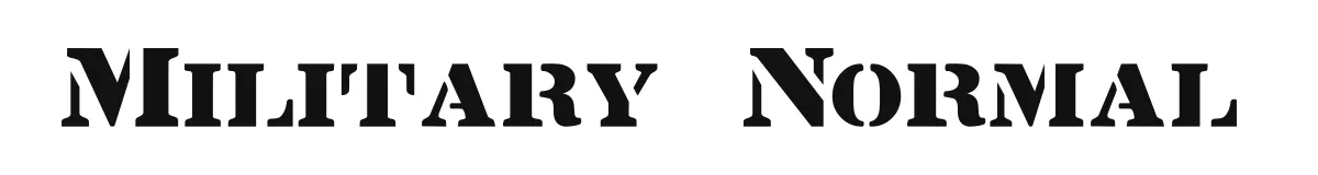Military  Normal original font preview