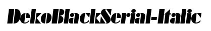 DekoBlackSerial-Italic