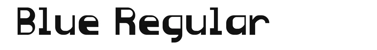 Blue Regular original font preview