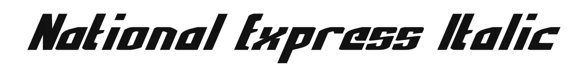 National Express Italic original font preview
