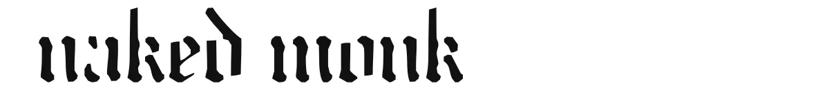 naked monk font preview